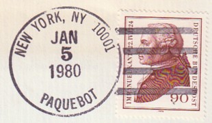 Paquebot New York Stempel